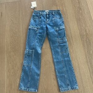 GRLFRND Denim Cargo Pants